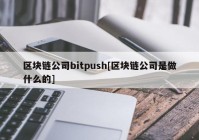 区块链公司bitpush[区块链公司是做什么的]