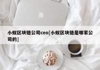 小蚁区块链公司ceo[小蚁区块链是哪家公司的]